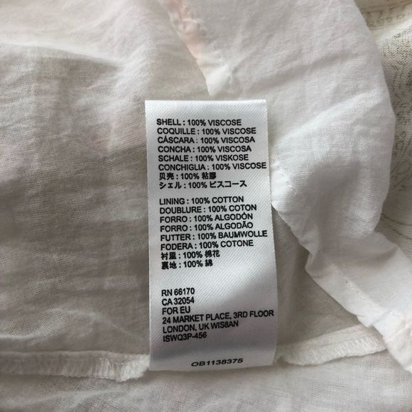 Urban Outfitters Cream Paisley Frocked Summery Mini Dress size Medium NWT - Picture 12 of 15